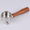 Siebträger 51mm für Cecotec Power Espresso 20/Casabrews CM5418 mit doppel Auslauf - Filterhalter aus Edelstahl inkl. Sieb - Holzgriff