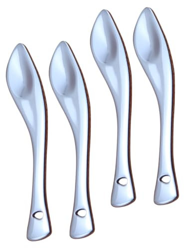 PACKOVE 4 Pezzi Cucchiaio Cosmetico Metallo per Crema Idratante e Maschere Strumenti Professionali per Applicazione e Prelievo Sicuro Facile Trasportare e Compatto