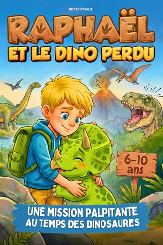 Raphael et le dino perdu: Livre pour enfants de 6 à 10 ans - Roman d'aventure et d'amitié. Une histoire palpitante au temps des dinosaures avec bonus éducatifs et Super Quiz