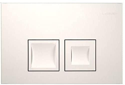 Geberit Betätigungsplatte Delta50 für WC-Spülkasten mit Betätigung von vorne, Betätigungsplatte für 2-Mengen-Spülung, weiß, Art.Nr. 115135111