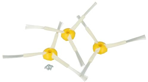 vhbw 3x Brosse latérale compatible avec iRobot Roomba 500, 510, 520, 530, 531, 532, 534, 535, 540, 550 robot aspirateur - Lot de brosses, blanc