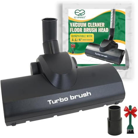 EZ SPARES Brush Head Replacement for Universal Vacuum,Turbo Floor Brush Head 1 1/4 32mm,Longer Wiper Hardwood Flooring Big Wheel Cleaner Brush