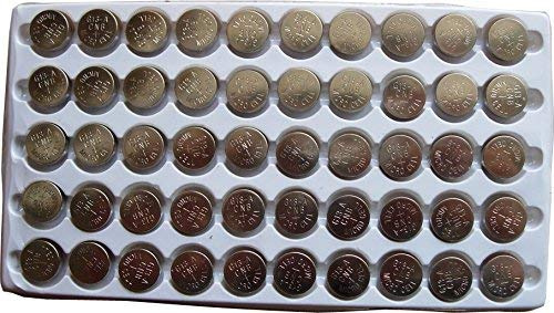 Gernal New 50 X AG13 LR44 357 SR44SW A76 Button Cell Battery in Tray FBA