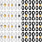 50 Stück Brillenketten Enden Verstellbare Silikon Enden Anschlüsse Brillenband Halter Schlaufe Anti-Rutsch Enden Halter, Gewinde Typ in 8 Farben, Runde Perle in 4 Farben
