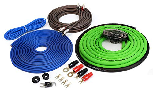 KnuKonceptz Kolossus 4 Gauge OFC Amplifier Installation Kit - Green