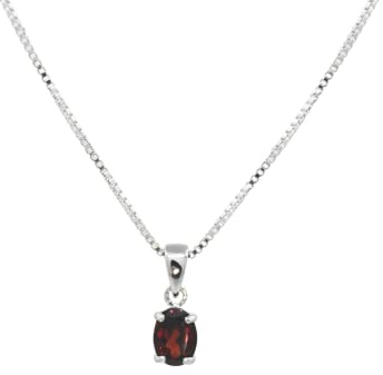 TRUFINE Birthstone Necklaces for Women Fine Jewelry Sterling Silver Dainty Infinity Pendant Anniversary Birthday Gifts Her Wife Mom Lady Daughter, Chain 18 (Natural Garnet-Jan)