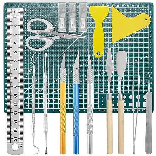 Plotter Zubehör, 44 Stücke plotter werkzeug,schneideplotter,bastelmesser, skalpell, DIY Bastelwerkzeug Set, bastelunterlage, bastel zubehör