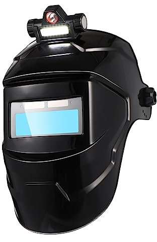 Gatuida Maschera Saldatura Comoda Schermo Termoisolante Casco Per Saldatura Colori Realistici e Display Cappuccio Regolabile Imbottitura Traspirante Per Vestibilità Ottimale