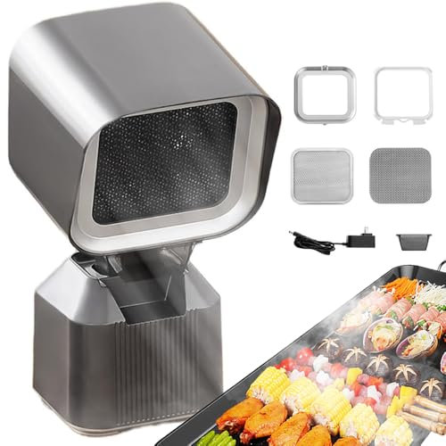 KJHYYPP Desktop Cooker Hood, Kitchen Portable Exhaust Fan, Removable and Washable Filter, Portable Range Hood for Indoor BBQ,Hot Pot Campin