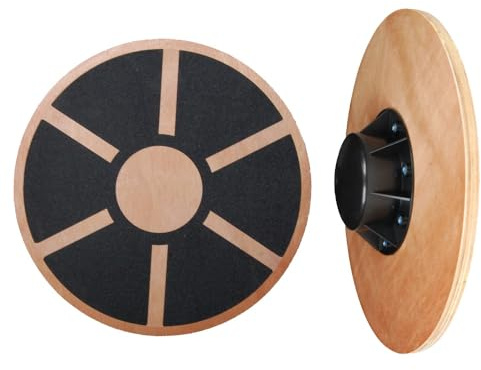 Aema Sport Tabla de Equilibrio 40 CM Antideslizante para Mejorar Coordinación - Disco de Balance Giratorio 360° para Fortalecer Músculos - Tabla Balance Fitness para Articulaciones (Madera)