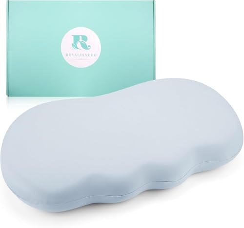 Royalisneeo Cervical Latex Pillow, ergonomically Curved Latex Pillow for Sleepers, Side Sleepers, Helps to Relieve Shoulder and Neck Pain [Breathable] [Highly Flexible]