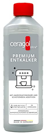 ceragol ultra Premium Entkalker, 500 ml – hochkonzentrierter Kalklöser für alle Kaffee-Vollautomaten und Siebträgermaschinen, mit Amidosulfonsäure, für 5 Anwendungen