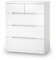 Julian Bowen Manhattan 3+2 Drawer Chest - High Gloss White Chests