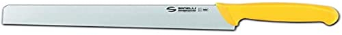 Ambrogio Sanelli - Supra Colore - Coltello Formaggio. Manico Ergonomico in Polipropilene, Colore: Giallo. Lama: Liscia con Punta Quadra, in Acciao Inox Nitro-B Inox all'azoto. Cm: 26