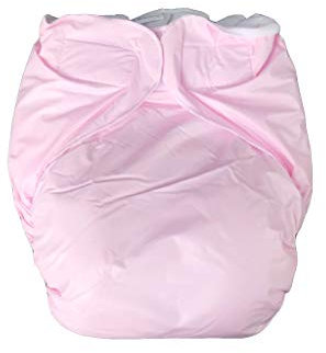 Haian Inkontinenz AIO PVC-Windeln für Erwachsene (XL-XXL, Babyrosa)