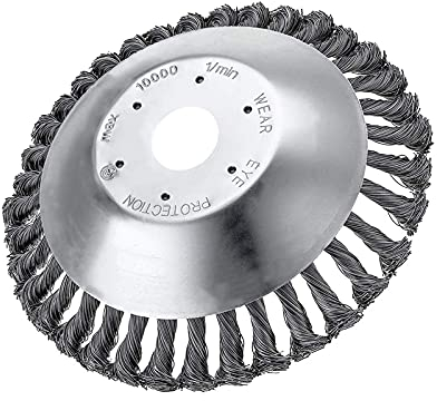 Umelee Bürste für Freischneider Trimmerkopf Drahtkegel-Freischneider zum Unkrautjäten von Moos Unkraut Brombeere im Garten (8 Zoll)