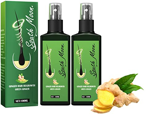 XIRUJNFD Growthplus Spray para Crecimiento del Pelo con Jengibre para Hombres y Mujeres - Regeneración Capilar