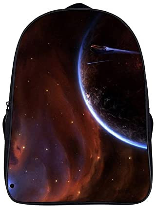 WalfiaA Modische Schultasche Planet Schulrucksack Modischer und strapazierfähiger Kinderreiserucksack (40x28x16cm) Coole 3D-Schultasche