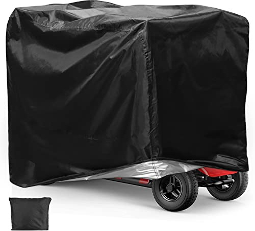 Mobility Scooter Cover Waterproof, 210D Oxford Wheelchair Waterproof Heavy Duty Storage Rain Cover (140x 66x 91cm)