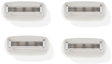 juno & me – Rasierer Refill-Kit: 4x Premium Wechselklingen | pflegt während der Rasur dank 360° Deep Moisture Strip mit Aloe Vera, Vitamin E & Jojobaöl | beugt Rasierpickel vor | vegan |Rasierer Damen