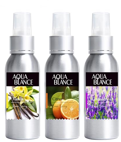 Fragrant Room Spray, Lavender, Vanilla, Citrus, 3 x 3.4 fl oz, Air Fresheners Odor Eliminator for Home, Bathroom, Concentrated Room Spray