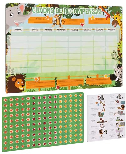 Luigi's Tabla de Recompensas para Niños - Pizarra Tareas y Recompensas con 150x Imanes y 2X Rotuladores con Calendario Magnetico Infantil - Tabla Recompensas Niños para la Nevera