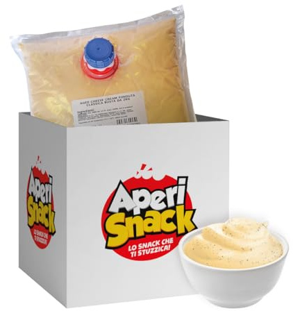 Aperisnack® - AP05.006.07 - FUSO® Formaggio Fonduta Classica CREAM 47% BOX da 8 pz x 2kg pronto all’uso premium – Fonduta Classica