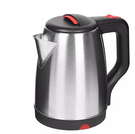 Electric Kettle, 2L Glass Tea Kettle, 1800W Fast Boil Quiet Glass Kettle, with Red LED, Auto Shut-Off and Boil-Dry Protection, Ideal for office dormitories and homes, silvery