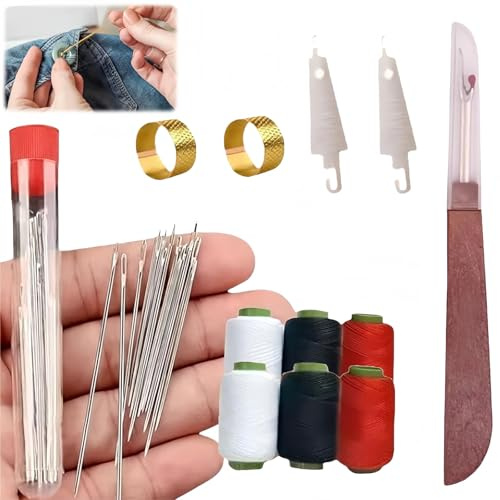 37pcs Sewing Tool Set,Needles Thread Hand Repair Tools,Portable Complete Working for Beginners,Sewing Kit Gifts for Women,Portable Sew/ing Supplies Accessories with Complete Sew/ing Supplies(1 Set)
