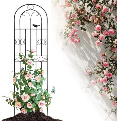 GLMGBP Recinzione da Giardino con Traliccio per Piante rampicanti, Pannello a griglia Metallica da 50 x 120/150/180/200/220/230 cm, Supporto per Fiori e ortaggi, per sostenere Rose e Viti (L: 50 cm