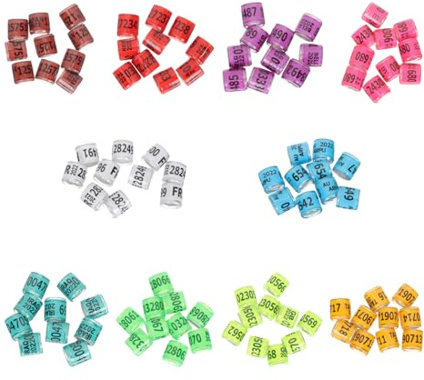 Toyvian Anneaux D’Identification Multicolores pour Pigeons Voyageurs et Volailles 100 Pièces en Aluminium Léger Bagues Colorées pour Pattes Marqueurs Pratiques pour Volières et Élevage
