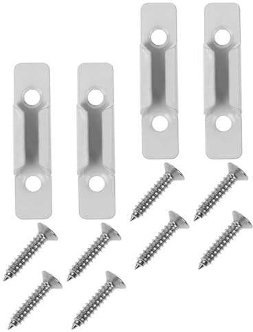 HOMSFOU Herrajes para Cerraduras de Guillotina de Ventana, 4 Piezas de Pestillos Resistentes, Accesorios para Reemplazo en Ventanas Abatibles