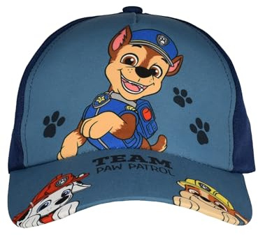 Paw Patrol, keps för pojkar – team barnkeps, baseballkeps, justerbar blå