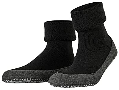 FALKE Cosyshoe M Hp lana puños en la suela 1 par, Calcetines para casa Unisex adulto, Negro Black 3000, 37-38