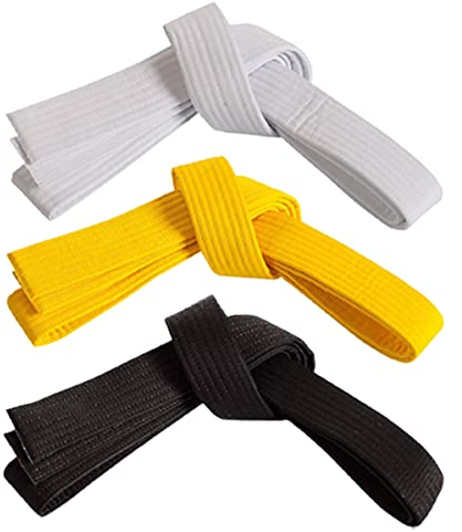 Century Kampfsportgürtel Doppelbindung Budogürtel Judo Karate Taekwondo Gürtel für Erwachsene (0 (215 cm), schwarz)