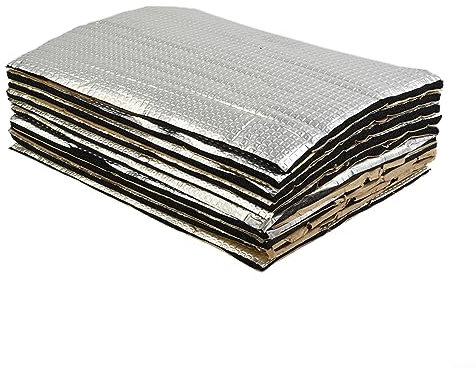 Lot de 10 feuilles de tapis d'insonorisation pour voiture et camionnette, isolation phonique et insonorisation, épaisseur de 5 mm