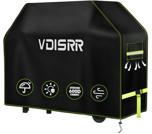 VDISRR Grillabdeckung Wetterfest, Schwerlast 600D Oxford Grill Abdeckhaube, Hochwertiges Schutzhülle für Grills, 127x61x117cm, Schutz Grill vor Rost und Schimmel