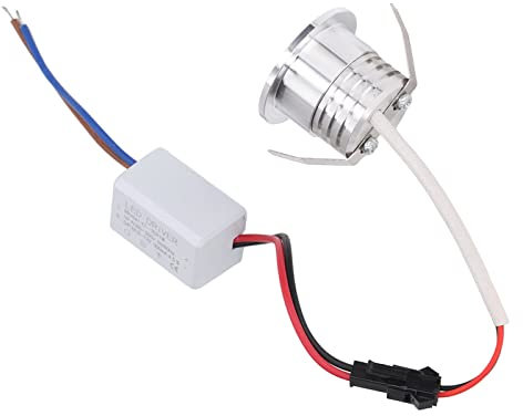 ViaGasaFamido Mini Recessed Spotlight, LED Recessed COB Spotlight, Jewelry Showcase Display, Under Cabinet Lights, Warm White Light 3000K