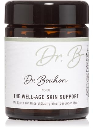 Dr. Bouhon THE WELL-AGE SKIN SUPPORT - Nahrungsergänzungsmittel für Frauen 35+ zur Unterstützung einer gesunden Haut. Mit Vitamin C, Hyaluronsäure, Soja-Isoflavone und RED ORANGE COMPLEX - 60 Kapseln
