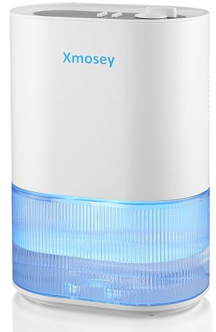 Xmosey Deumidificatore multifunzione di alta qualità, deumidificatore per serbatoio dell'acqua da 2 l, per cantina, camera da letto, bagno, camper, armadio, con spegnimento automatico, modalità sleep