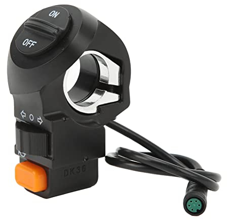 Interruttore Luce Bici Elettrica Impermeabile 3 in 1 per Indicatori di Direzione, Clacson e Luci Anteriori Sul Manubrio, Adatto per Scooter e Biciclette