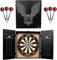 Ruthless Home Darts Center | Komplettes Home Dart Board Center inkl. Schrank, Dartscheibe und 2 Sets Dartpfeile (Eagle)