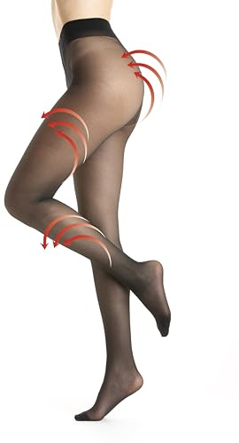 Gi&Gi Collant DONNA Riposante 70 DEN,Calze da Donna con Compressione Graduata N.3310 (IT, Testo, M, Regular, Regular, NERO)