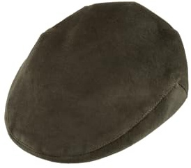 Rydale Moleskin Flat Cap 100% Cotton UK Made Lined Cap Outdoor Olive Green (UK, Alpha, M, Olive)