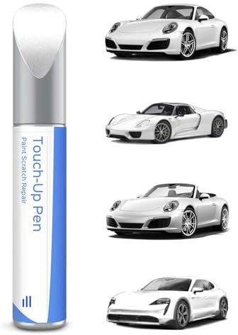 PARTS4EV (C9A/0Q) Lápiz de pintura Blanco Puro para Porsche - Coincidencia exacta para picaduras y arañazos