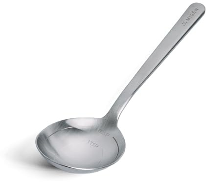 Misen Measuring Chef Spoon – Stainless Steel Cooking Spoon with Engraved Tablespoon Teaspoon and Milliliter Markings for Precise Measuring Mixing Sauces Dressings Marinades and Cooking Prep