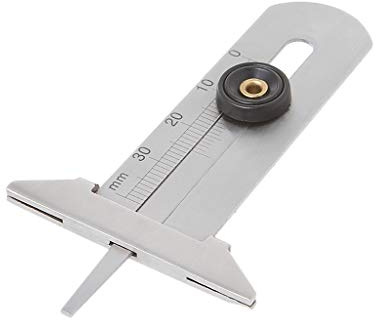 Medidor de profundidad de neumáticos de coche de acero inoxidable de 0 a 30 mm, herramienta de medición de neumáticos
