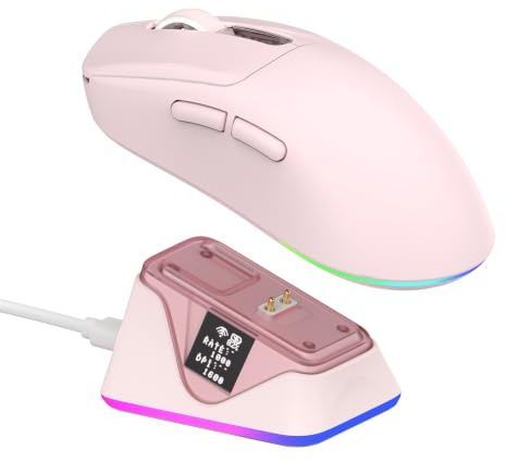 EPOMAKER NEX Lite Wireless Gaming Mouse w/Screens & RGB Charging Dock