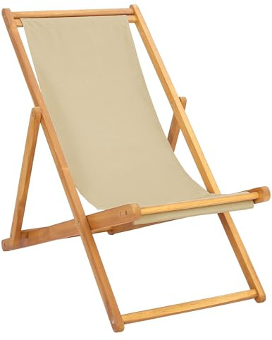 mtlskopl Tumbona de madera de teca maciza, plegable, para jardín, terraza y balcón, tumbona con 3 niveles, respaldo ajustable, silla de madera para exteriores, 107 x 61 x 96 cm