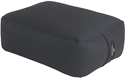 Hugger Mugger Zen Meditation Cushion - Gray - Wider Base, Use Horizontally or Vertically, Buckwheat Filled, Durable Fabric, Handmade in USA